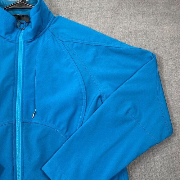 Double Diamond Womens Turquoise Full-Zip Softshell Jacket size XL Fleece Lined - Picture 11 of 16